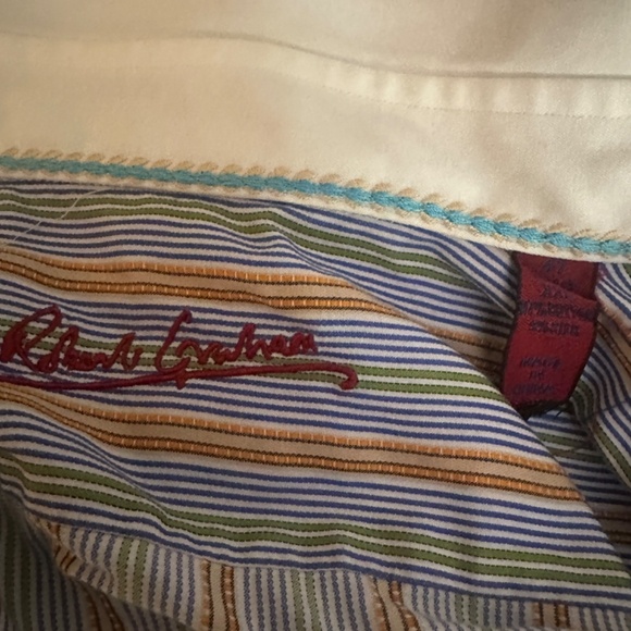 Robert Graham Contrast Long Sleeve Shirt XXL EU 47 18.5 neck Gently worn - Picture 6 of 6